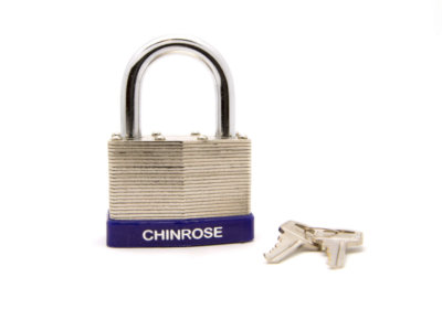 Single laminated steel padlock